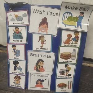 Autism Visual Schedule Board w/ 40+ Cards | Daily Routine Chart | Special Needs